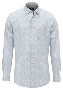 Fynch-Hatton Mini Floral Pattern Button-Down Overhemd Vivid Yellow