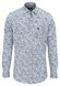 Fynch-Hatton Mini Flower Pattern Button-Down Overhemd Strong Blue-Blue