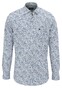 Fynch-Hatton Mini Flower Pattern Button-Down Overhemd Strong Blue-Blue