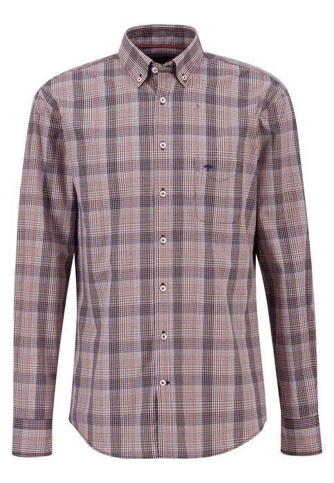 Fynch-Hatton Mini Multi Combi Check Overhemd Navy-Multi