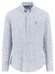 Fynch-Hatton Mini Wave Allover Pattern Overhemd Fern-Blue
