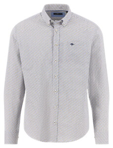 Fynch-Hatton Mini Wave Allover Pattern Shirt Amber-Blue