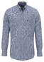 Fynch-Hatton Minimal Abstract Leaves Pattern Overhemd Misty Blue