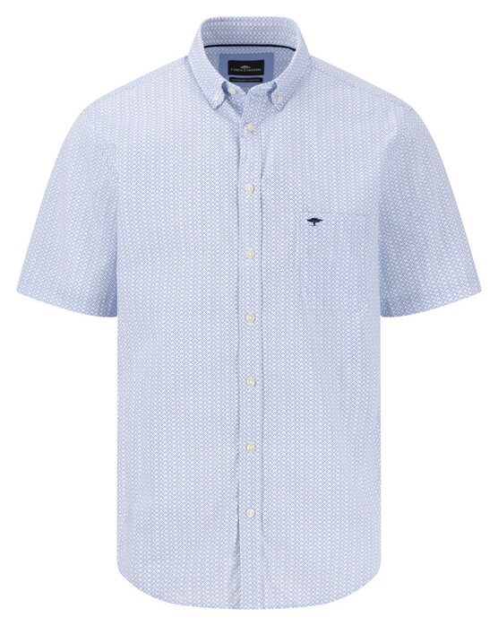 Fynch-Hatton Minimal Fantasy Pattern Short Sleeve Button-Down Overhemd Summer Breeze