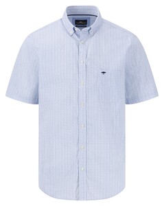 Fynch-Hatton Minimal Fantasy Pattern Short Sleeve Button-Down Shirt Summer Breeze