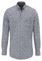 Fynch-Hatton Minimal Floral Pattern Button-Down Overhemd Misty Blue