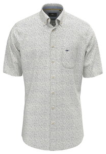 Fynch-Hatton Minimal Flower Pattern Button-Down Overhemd Horizon