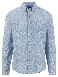 Fynch-Hatton Minimal Flower Pattern Supersoft Cotton Shirt New Breeze
