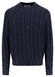 Fynch-Hatton Mock-Neck Coastal Cable Trui Navy
