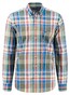 Fynch-Hatton Modern Bold Checks Button Down Overhemd Vibrant Blue-Multi