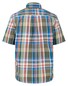 Fynch-Hatton Modern Check Short Sleeve Overhemd Green-Blue-Rust