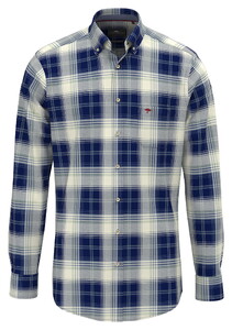 Fynch-Hatton Modern Flannel Check Button-Down Overhemd Dark Ivy