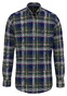 Fynch-Hatton Modern Flannel Check Button-Down Overhemd Navy