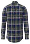 Fynch-Hatton Modern Flannel Check Button-Down Overhemd Navy