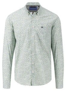 Fynch-Hatton Modern Mini Fantasy Circles Overhemd Bladgroen