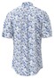 Fynch-Hatton Modern Pattern Short Sleeve Button-Down Overhemd Strong Blue