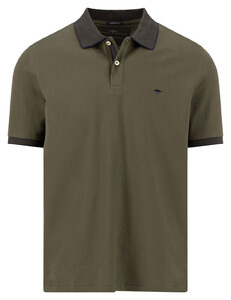Fynch-Hatton Modern Premium Cotton Subtle Details Polo Donker Khaki