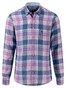 Fynch-Hatton Multi Check Button Down Linnen Overhemd Dusty Lavender