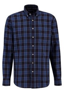 Fynch-Hatton Multi Checks Button Down Overhemd Night