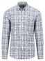 Fynch-Hatton Multi Combi Check Herringbone Overhemd Grasgroen