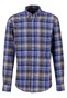 Fynch-Hatton Multi Line Checks Button Down Overhemd Deep Forest-Blue