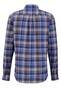 Fynch-Hatton Multi Line Checks Button Down Shirt Deep Forest-Blue