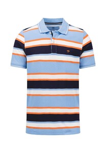 Fynch-Hatton Multi Stripe Fantasy Poloshirt Navy-Multi