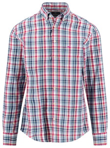 Fynch-Hatton Multicolor Check Overhemd Grape-Multi