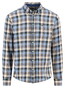 Fynch-Hatton Multicolor Fine Flanel Check Button-Down Overhemd Zand-Blauw