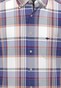 Fynch-Hatton Multicolor Washed Oxford Multi Check Overhemd Berry-Blue