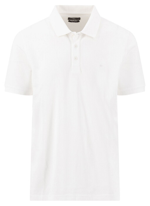 Fynch-Hatton New Solid Piqué 2-Ply Cotton Polo Wit