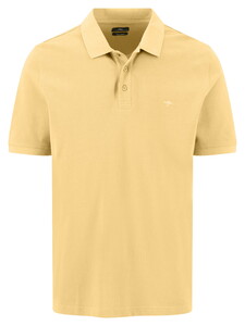 Fynch-Hatton New Solid Piqué 2-Ply Cotton Poloshirt Pale Yellow