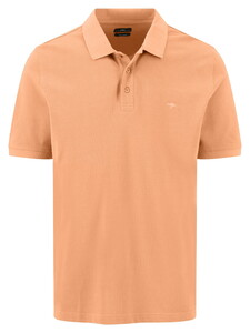 Fynch-Hatton New Solid Piqué 2-Ply Cotton Poloshirt Tangerine