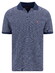 Fynch-Hatton No Buttons Slub Cotton Stripe Polo Marine