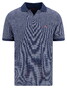 Fynch-Hatton No Buttons Slub Cotton Stripe Polo Marine