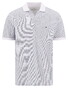 Fynch-Hatton No Buttons Slub Cotton Stripe Poloshirt White
