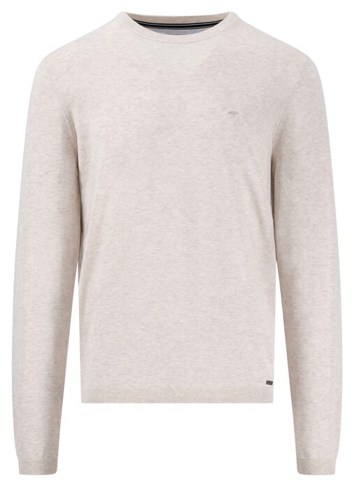 Fynch-Hatton O-Neck Air Cotton Trui New Off White