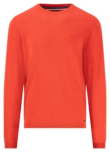 Fynch-Hatton O-Neck Air Cotton Trui Poppy Red