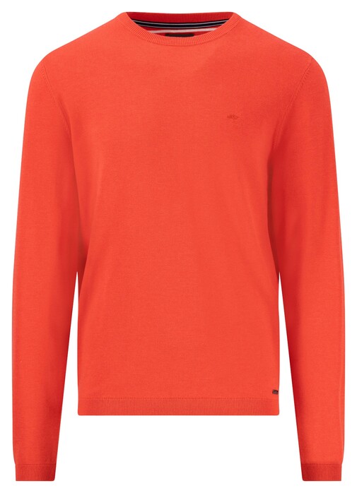 Fynch-Hatton O-Neck Air Cotton Trui Poppy Red