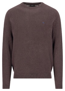 Fynch-Hatton O-Neck Air Cotton Trui Soil