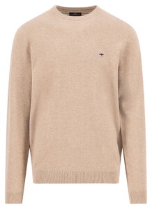 Fynch-Hatton O-Neck Air Cotton Trui Taupe