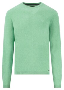 Fynch-Hatton O-Neck Air Cotton Trui Turf Green