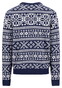 Fynch-Hatton O-Neck Big Jacquard Trui Navy