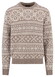 Fynch-Hatton O-Neck Big Jacquard Trui Taupe