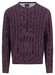 Fynch-Hatton O-Neck Cable Knit Trui Aubergine