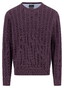 Fynch-Hatton O-Neck Cable Knit Trui Aubergine