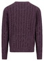 Fynch-Hatton O-Neck Cable Knit Trui Aubergine