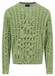 Fynch-Hatton O-Neck Cable Knit Trui Avocado