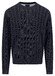 Fynch-Hatton O-Neck Cable Knit Trui Navy