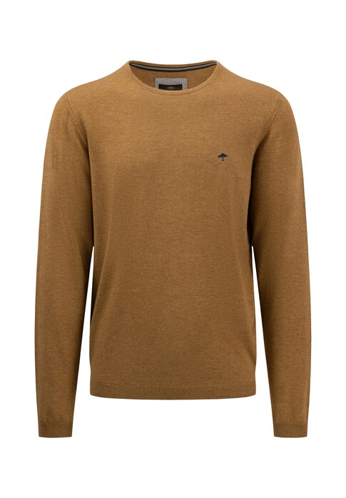 Fynch-Hatton O-Neck Cashmere Mix Trui Camel